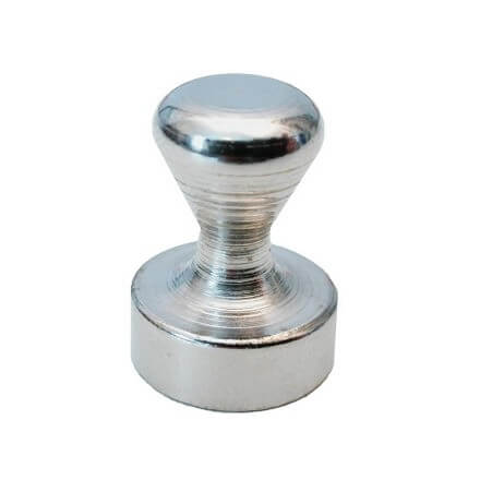 Tavlemagnet med greb - metal / nikkel