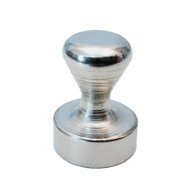 Magnetknapp m/ grepp – metall/nickel 