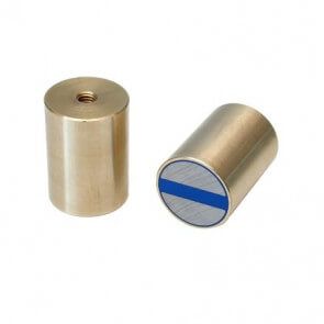 Neodym stangmagnet i messingkappe / indv. gevind